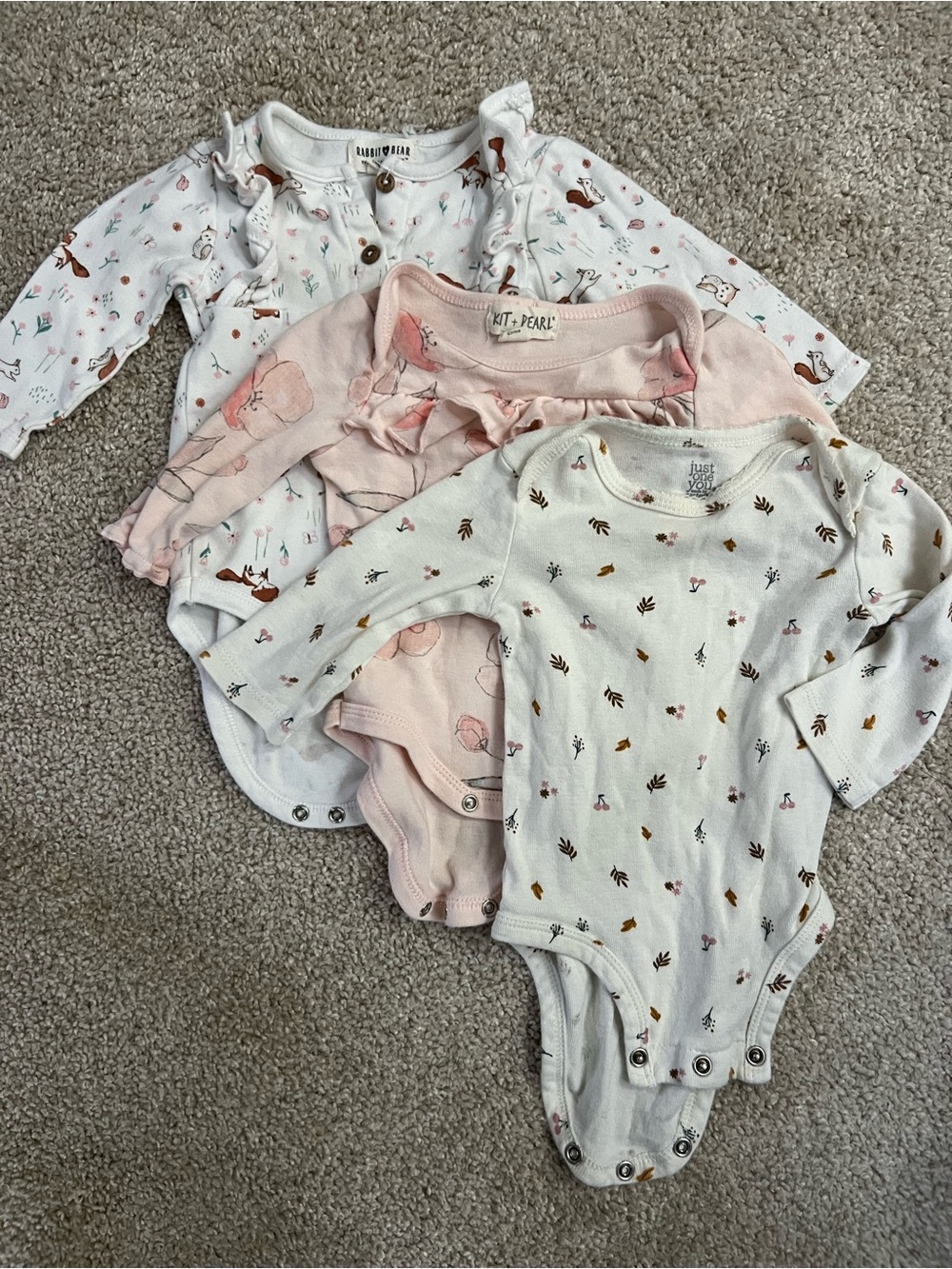 Bundle of Long Sleeve3mo Baby Onesies
